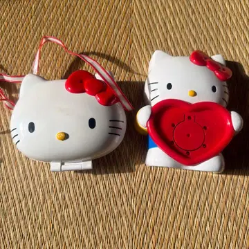 HELLO KITTY 소품함 백 얼굴형 쇼와 레트로 1990 1992