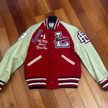 화이츠빌 소매 가죽 바시티 자켓 어워드 자켓 38 동양 엔터프라이즈