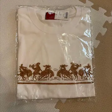 말을 탄 기사의 자수 T셔츠 L 인디언 모토사이클