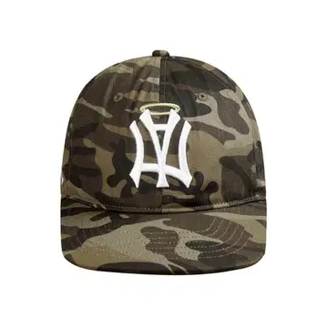 AEAE 카모 패턴 화이트 로고 야구 모자