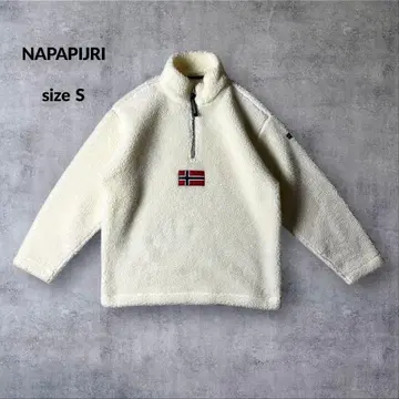 NAPAPIJRI 루마니아산 나파피리 하프 지퍼 플리스 화이트