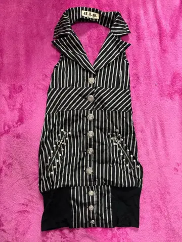 d.i.a. 스트라이프 슬리브리스 미니 원피스