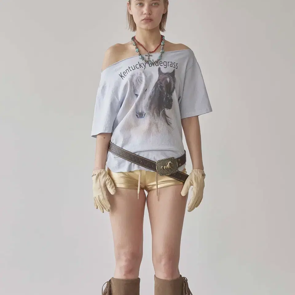 トップス SCULPTOR corset U Neck Tee Ice SCULPTOR corset U Neck Tee Ice Generic Women's Sexy Steampunk