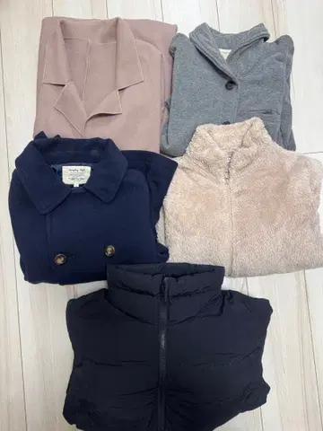 두꺼운 원단 아우터 묶음 판매 5점