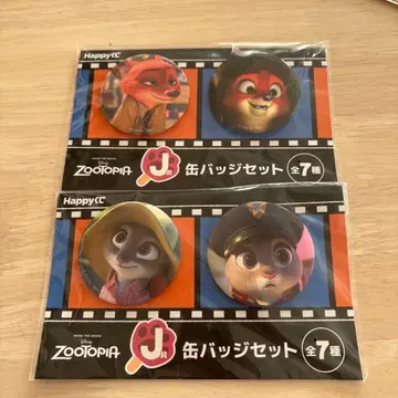 주토피아 Happy 복권 캔뱃지 세트 닉 주디 유년기
