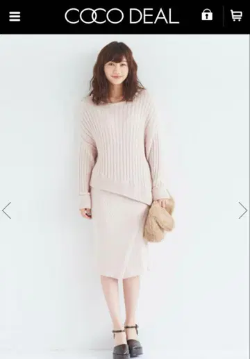 COCO DEAL 울 혼방 베이지