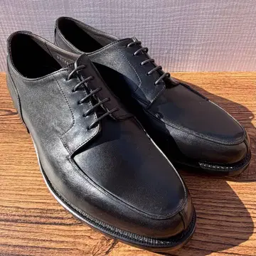 [ 전시품 ] 바니스뉴욕 U칩 26.5cm 블랙 외날개 가죽 신발