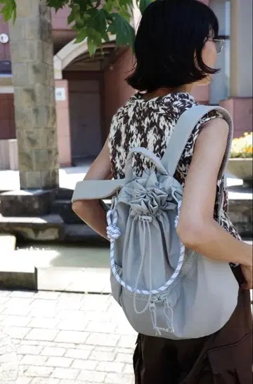 emmi 에미 발수 emmi 로고 멀티 백팩 그레이