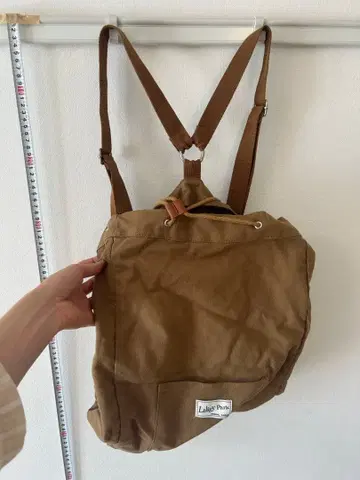 브라운 캔버스 백팩