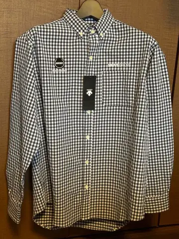 DESCENTE 데상트 깅엄 체크 버튼 다운 셔츠