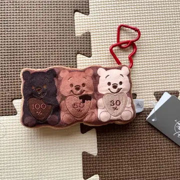 디즈니 발렌타인 곰돌이 푸 하트 카라비너 초콜릿풍