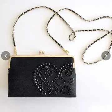 megumiogihara Black Denim 큐빅 스마트폰 미니백
