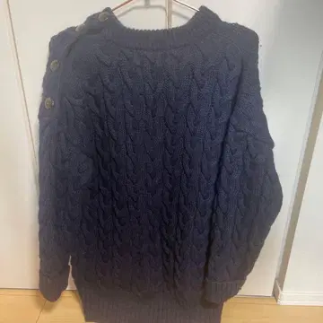 프레임워크 Alderney 네이비 케이블 짜임 니트 스웨터