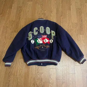 가격 대폭 인하! Scoop 네이비 바시티 자켓