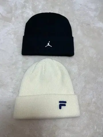 Jordan & FILA 니트 모자 세트