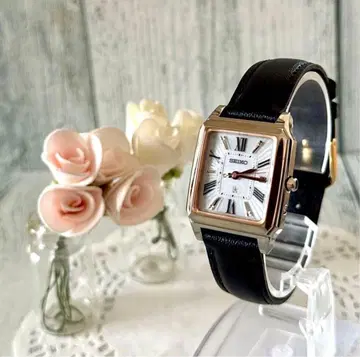 [레어] SEIKO 루키아 손목시계 스퀘어 1B22-0CF0 전파 솔라