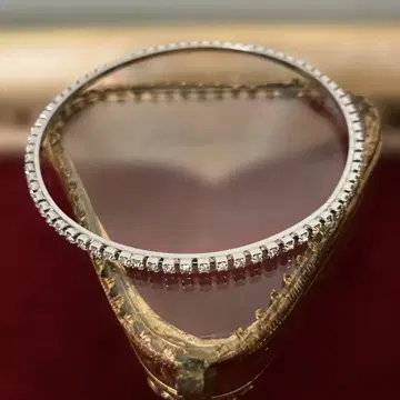 빈티지 큐빅 뱅글 | 실버 컬러 | 벼룩시장 액세서리