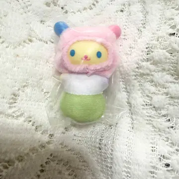 산리오 봉제 인형 키링 우사하나 치비토모 화과자