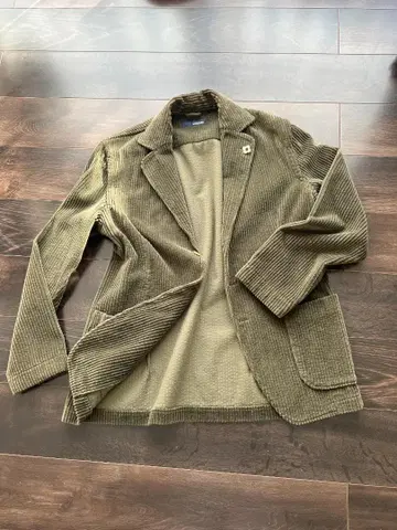 LARDINI 테일러드 자켓 올리브