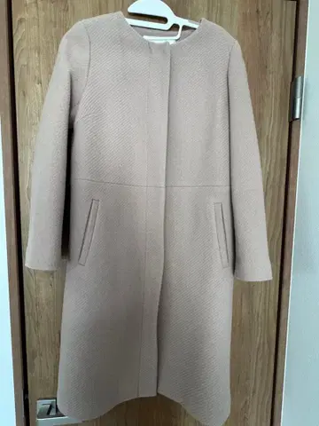 NATURAL BEAUTY BASIC 핑크 베이지 코트 텍스처 원단