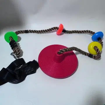 타잔 로프 5개 디스크 로프 놀이기구 2m 벨트 & 카라비너 포함