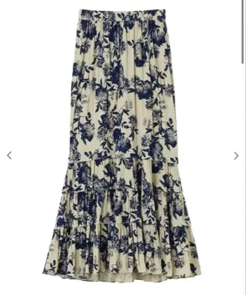 [ coco deal ] 플로키 플라워 티어드 프릴 머메이드 스커트