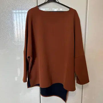 RIM.ARK 비대칭 브라운 셔츠 FREE