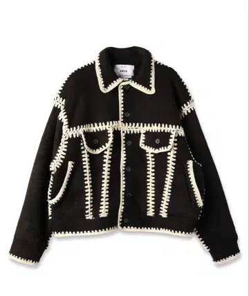 [ AMOK ] HAND KNITTING BOA BLOUSON