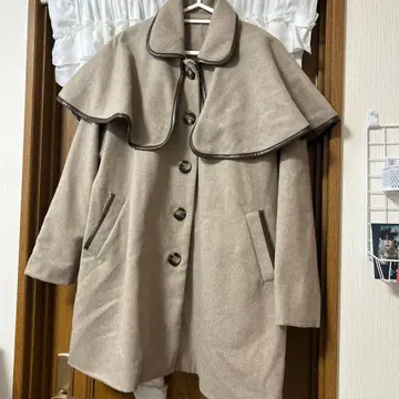 Heather 아이네네 케이프 코트 브라운 리나벨풍