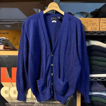 커트 코베인 고급 90s 빈티지 울 가디건 레어 컬러 파랑 보라