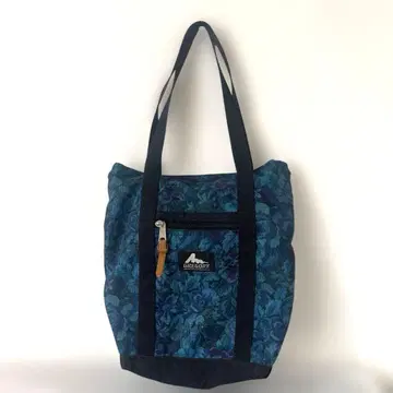 GREGORY 그레고리 구형 로고 블루 태피스트리 토트백