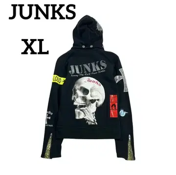 JUNKS TOKYOJAPAN 스컬 후드 후드티 XL 펑크 락