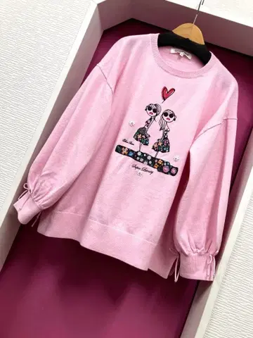 슈퍼 뷰티 소매가 봉긋한 여아 자수 따뜻한 스웨터