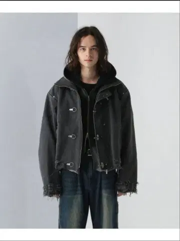 파이어맨 버클 바이커 블루종