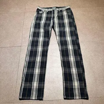 45rpm 캐주얼 팬츠 체크 네이비 화이트 2