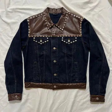 dries van noten 스터드 데님 자켓