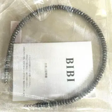 미사용 새상품 BIBI 그레이 비즈 머리띠