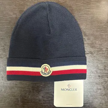새상품 MONCLER 네이비 니트 모자