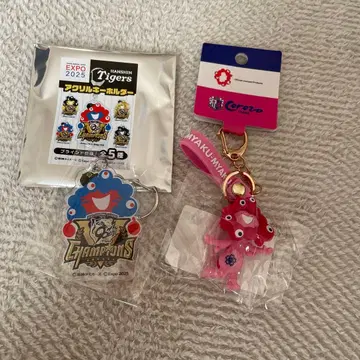 미야쿠미야쿠 콜라보 한신 타이거즈 키링과 세레소 오사카 키링 2세트