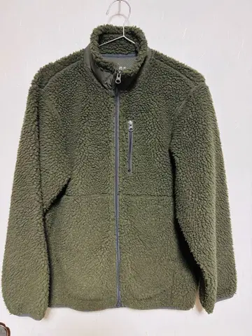 무인양품 보아 플리스 자켓 그린 S 사이즈