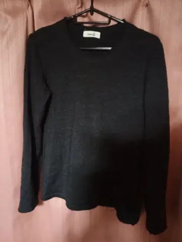 45rpm 스튜디오 블랙 무지 긴팔 울 니트