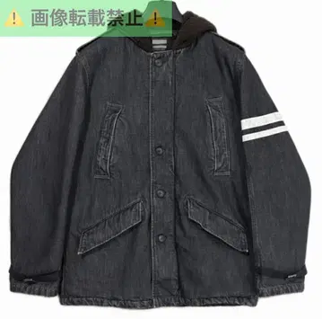 모모타로 진즈 출진 보아 안감 데님 모즈 코트 일본제 42