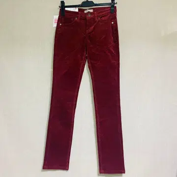 새상품 UNIQLO 유니클로 히트텍 코듀로이 팬츠 다크 오렌지