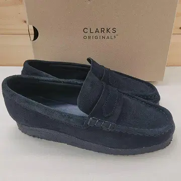 클락스 왈라비 로퍼 블랙 UK5 24cm