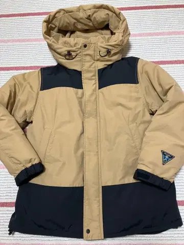 니코앤드 - 에어컨 다운 배색 블루종 베이지/블랙 M