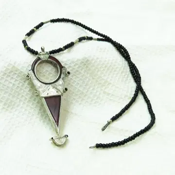 아프리카 문화인류학자 소장품 투아레그족 실버 목걸이 부의 부적