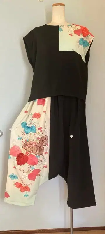 기모노 리메이크 사루엘 팬츠