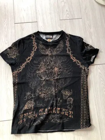 JEAN PAUL GAULTIER 타투 프린트 티셔츠