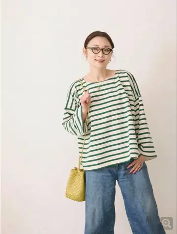 허그아워*크로스앤드크로스*보더 보트넥 티셔츠