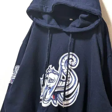 스티키즈 로고 자수 후드 맨투맨 네이비 네이비 컬러 XL 구제 의류
